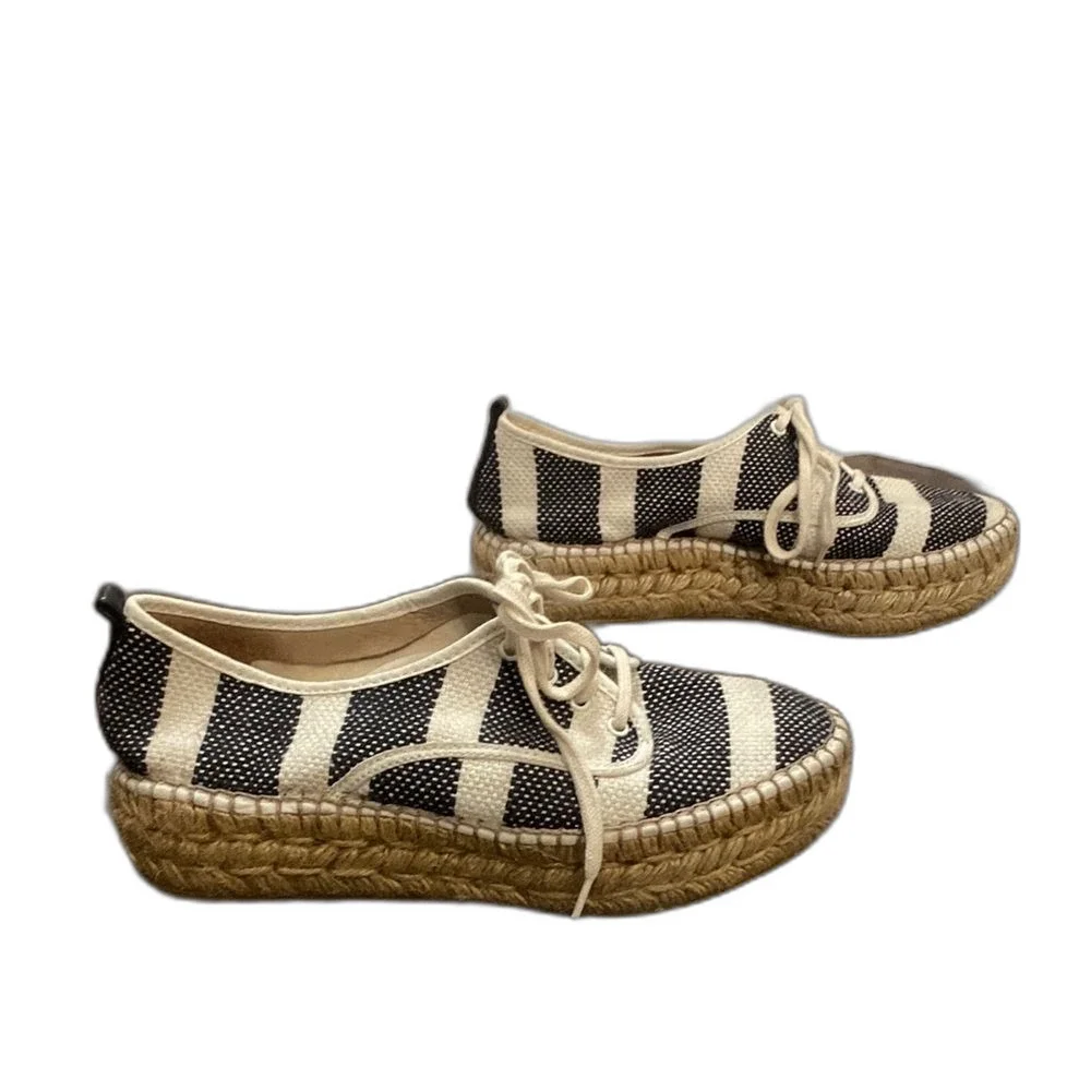 GAIMO Womens Striped Platform Espadrilles - Handmade in Spain Jute Sole